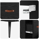 vidaXL Magasfiú fiókkal Musta tammi 69,5 x 34 x 180 cm Faanyag