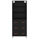 vidaXL Magasfiú fiókkal Musta tammi 69,5 x 34 x 180 cm Faanyag