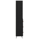vidaXL Magasfiú fiókkal Musta tammi 69,5 x 34 x 180 cm Faanyag