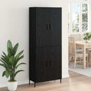 vidaXL Magasfiú Fekete tölgy 69,5 x 34 x 180 cm Faanyag