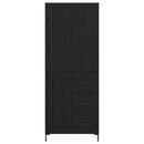 vidaXL Magasfiú fiókkal Fekete tölgy 69,5 x 34 x 180 cm Faanyag