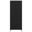 vidaXL Magasfiú fiókkal Fekete tölgy 69,5 x 34 x 180 cm Faanyag