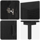 vidaXL Magasfiú 2 pcs Fekete tölgy Faanyag