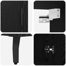 vidaXL Magasfiú Fekete tölgy 69,5 x 34 x 180 cm Műanyag Fa és Üveg