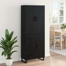 vidaXL Magasfiú fiókkal 2 pcs Fekete tölgy 69,5 x 34 x 180 cm