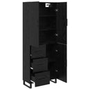 vidaXL Magasfiú fiókkal 2 pcs Fekete tölgy 69,5 x 34 x 180 cm