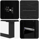 vidaXL Magasfiú fiókkal 2 pcs Fekete tölgy 69,5 x 34 x 180 cm