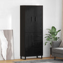 vidaXL Magasfiú fiókkal 2 pcs Fekete tölgy 69,5 x 34 x 180 cm