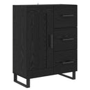 vidaXL Magasfiú fiókkal 2 pcs Fekete tölgy 69,5 x 34 x 180 cm