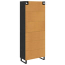 vidaXL Magasfiú fiókkal 2 pcs Fekete tölgy 69,5 x 34 x 180 cm