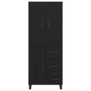 vidaXL Magasfiú fiókkal 2 pcs Fekete tölgy 69,5 x 34 x 180 cm