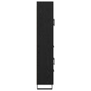 vidaXL Magasfiú fiókkal 2 pcs Fekete tölgy 69,5 x 34 x 180 cm