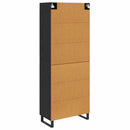 vidaXL Magasfiú Fekete tölgy 69,5 x 34 x 180 cm Faanyag