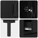 vidaXL Magasfiú fiókkal 2 pcs Fekete tölgy Faanyag