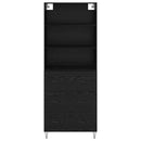 vidaXL Magasfiú fiókkal Fekete tölgy 69,5 x 32,5 x 180 cm Faanyag