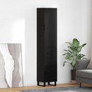 vidaXL Magasfiú fiókkal Fekete tölgy 34,5 x 34 x 180 cm Faanyag