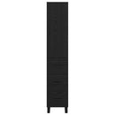 vidaXL Magasfiú fiókkal Fekete tölgy 34,5 x 34 x 180 cm Faanyag