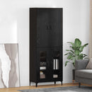 vidaXL Magasfiú Fekete tölgy 69,5 x 34 x 180 cm Faanyag