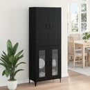 vidaXL Magasfiú Fekete tölgy 69,5 x 34 x 180 cm Faanyag