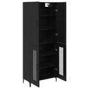 vidaXL Magasfiú Fekete tölgy 69,5 x 34 x 180 cm Faanyag