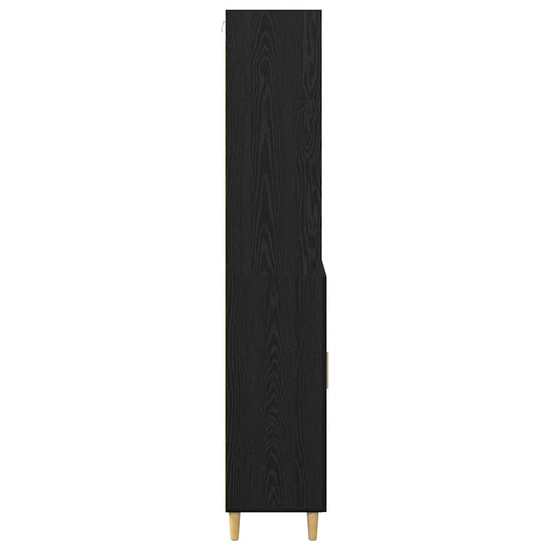 vidaXL Magasfiú fiókkal Fekete tölgy 69,5 x 34 x 180 cm Faanyag