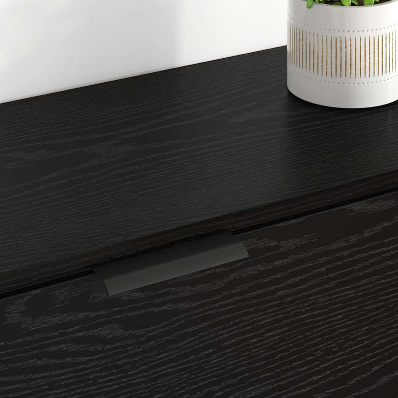 vidaXL Széf fiókkal 3 pcs Musta tammi Faanyag