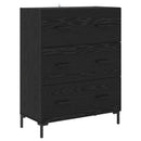 vidaXL Magasfiú fiókkal Fekete tölgy 69,5 x 34 x 180 cm Faanyag