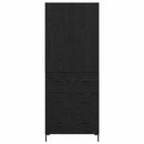 vidaXL Magasfiú fiókkal Fekete tölgy 69,5 x 34 x 180 cm Faanyag