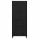 vidaXL Magasfiú fiókkal Fekete tölgy 69,5 x 34 x 180 cm Faanyag