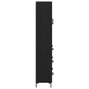 vidaXL Magasfiú fiókkal Fekete tölgy 69,5 x 34 x 180 cm Faanyag
