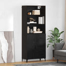 vidaXL Magasfiú fiókkal Fekete tölgy 69,5 x 34 x 180 cm Faanyag