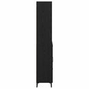 vidaXL Magasfiú fiókkal Fekete tölgy 69,5 x 34 x 180 cm Faanyag