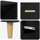 vidaXL Magasfiú fiókkal Fekete tölgy 69,5 x 34 x 180 cm Faanyag