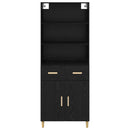 vidaXL Magasfiú fiókkal Fekete tölgy 69,5 x 34 x 180 cm Faanyag