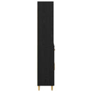 vidaXL Magasfiú fiókkal Fekete tölgy 69,5 x 32,5 x 180 cm Faanyag