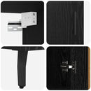 vidaXL Magasfiú 2 pcs Fekete tölgy Műanyag Fa és Üveg