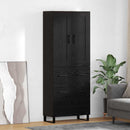 vidaXL Magasfiú fiókkal Fekete tölgy 69,5 x 34 x 180 cm Faanyag