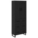 vidaXL Magasfiú fiókkal Fekete tölgy 69,5 x 34 x 180 cm Faanyag