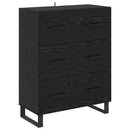 vidaXL Magasfiú fiókkal Fekete tölgy 69,5 x 34 x 180 cm Faanyag