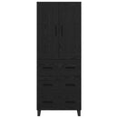 vidaXL Magasfiú fiókkal Fekete tölgy 69,5 x 34 x 180 cm Faanyag