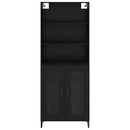 vidaXL Magasfiú fiókkal Fekete tölgy 69,5 x 34 x 180 cm Faanyag