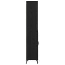 vidaXL Magasfiú fiókkal Fekete tölgy 69,5 x 34 x 180 cm Faanyag