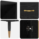 vidaXL Magasfiú Musta tammi 69,5 x 34 x 180 cm Faanyag