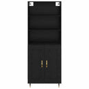 vidaXL Magasfiú Musta tammi 69,5 x 34 x 180 cm Faanyag