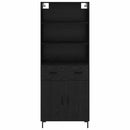 vidaXL Magasfiú fiókkal Fekete tölgy 69,5 x 34 x 180 cm Faanyag