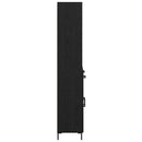 vidaXL Magasfiú fiókkal Fekete tölgy 69,5 x 34 x 180 cm Faanyag