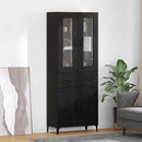 vidaXL Magasfiú fiókkal Fekete tölgy 69,5 x 34 x 180 cm Faanyag