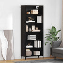 vidaXL Magasfiú Fekete tölgy 69,5 x 34 x 180 cm Faanyag