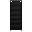 vidaXL Magasfiú Fekete tölgy 69,5 x 34 x 180 cm Faanyag