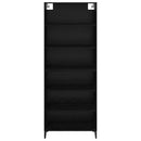vidaXL Magasfiú Fekete tölgy 69,5 x 34 x 180 cm Faanyag